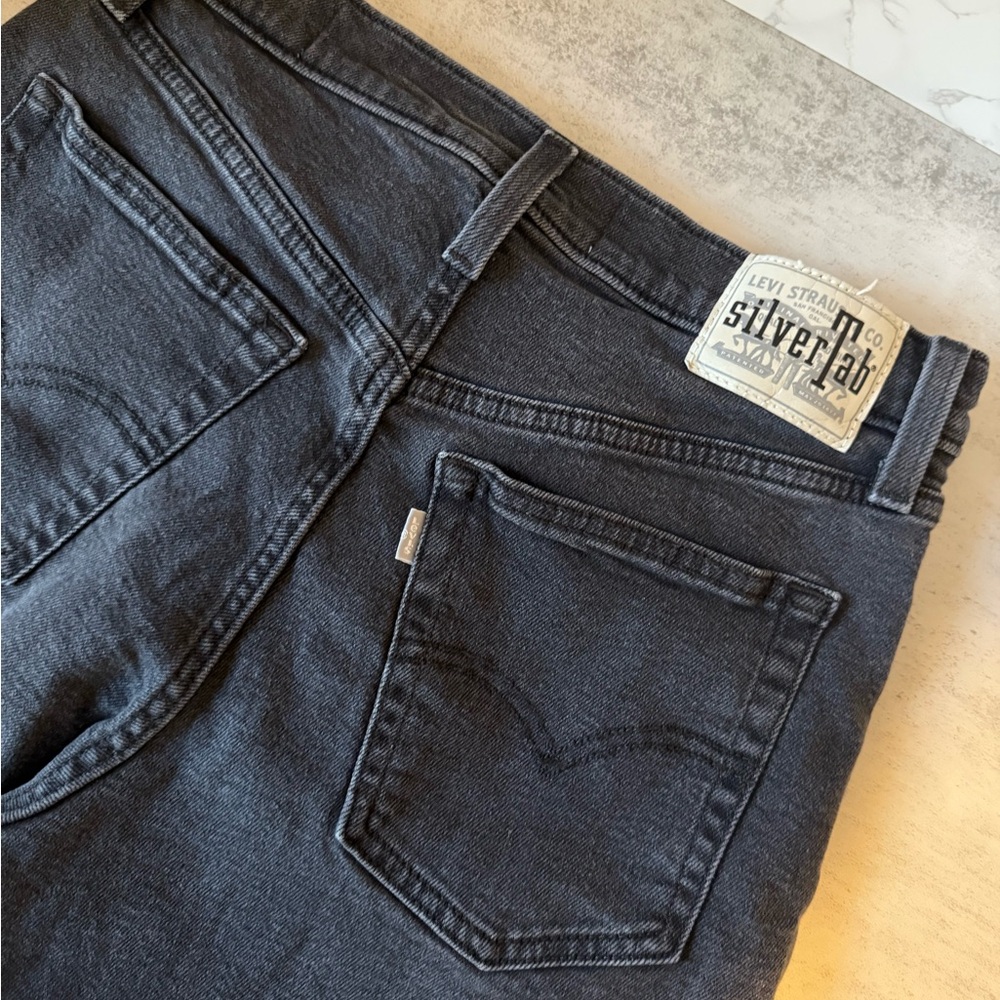 black Levi's silver tab  - mom jeans